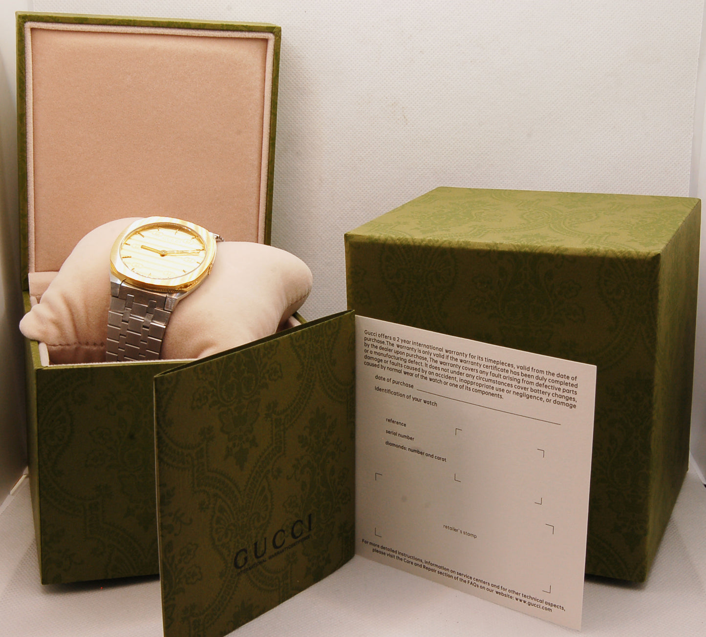 GUCCI 25H Gold/Steel Quartz Watch for Men/Unisex - YA163405