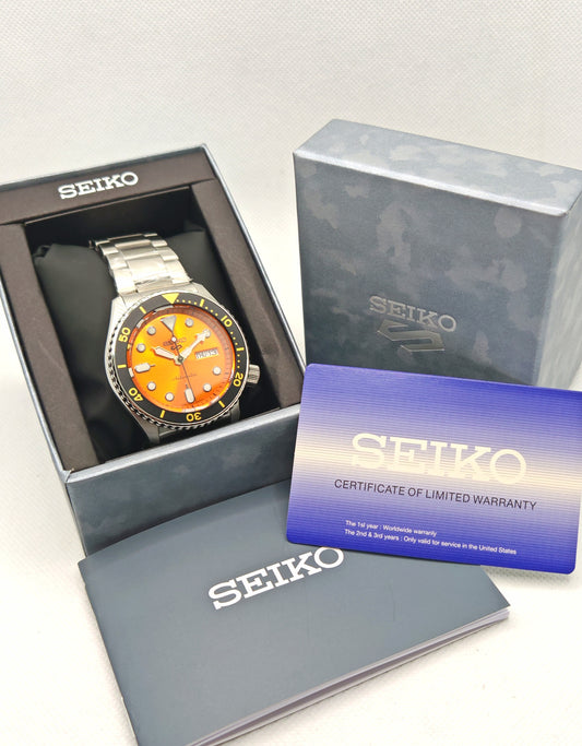 SEIKO 5 Sports SRPD59K1 – Orologio Automatico Uomo Arancione | tikAworld