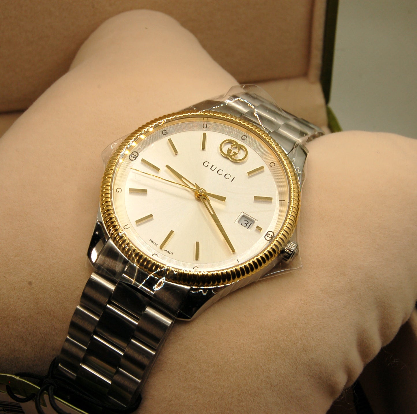 GUCCI men's/unisex quartz watch, model G-Timeless, gold/steel - YA1264233