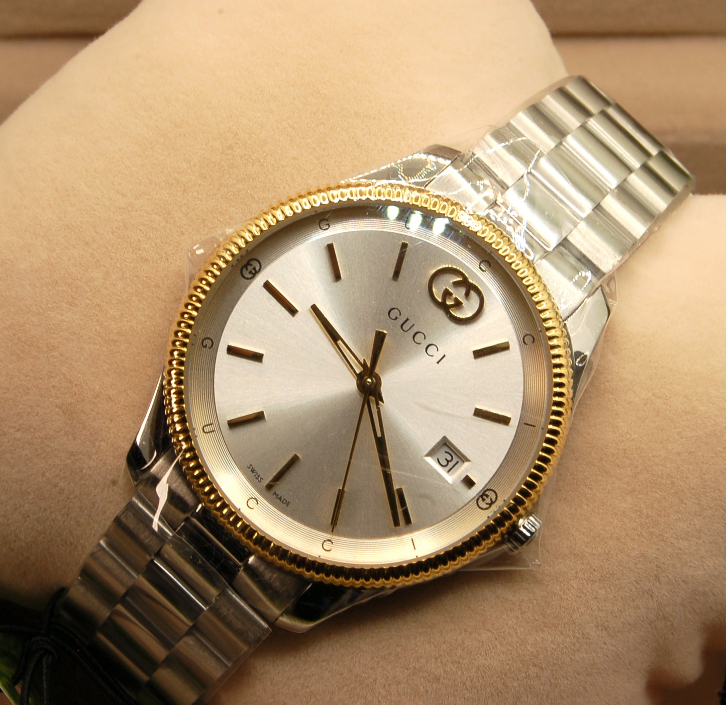 GUCCI men's/unisex quartz watch, model G-Timeless, gold/steel - YA1264233