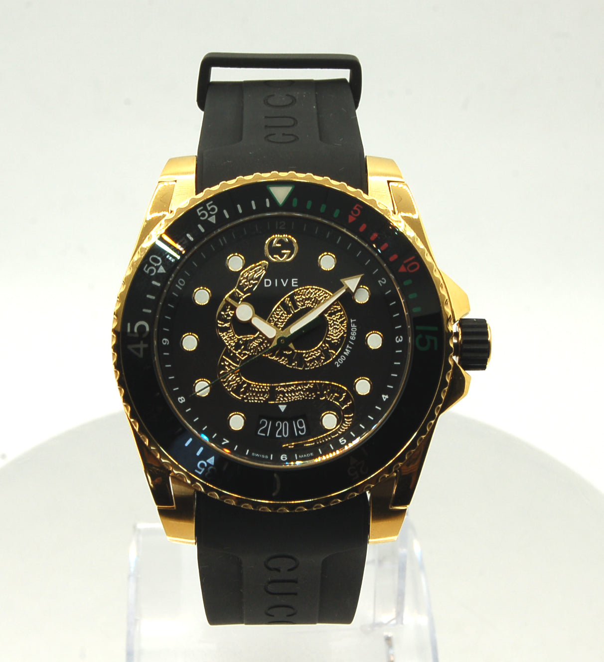 GUCCI MEN'S/Unisex Quartz Watch Model: GUCCIDIVE - YA136219 45mm