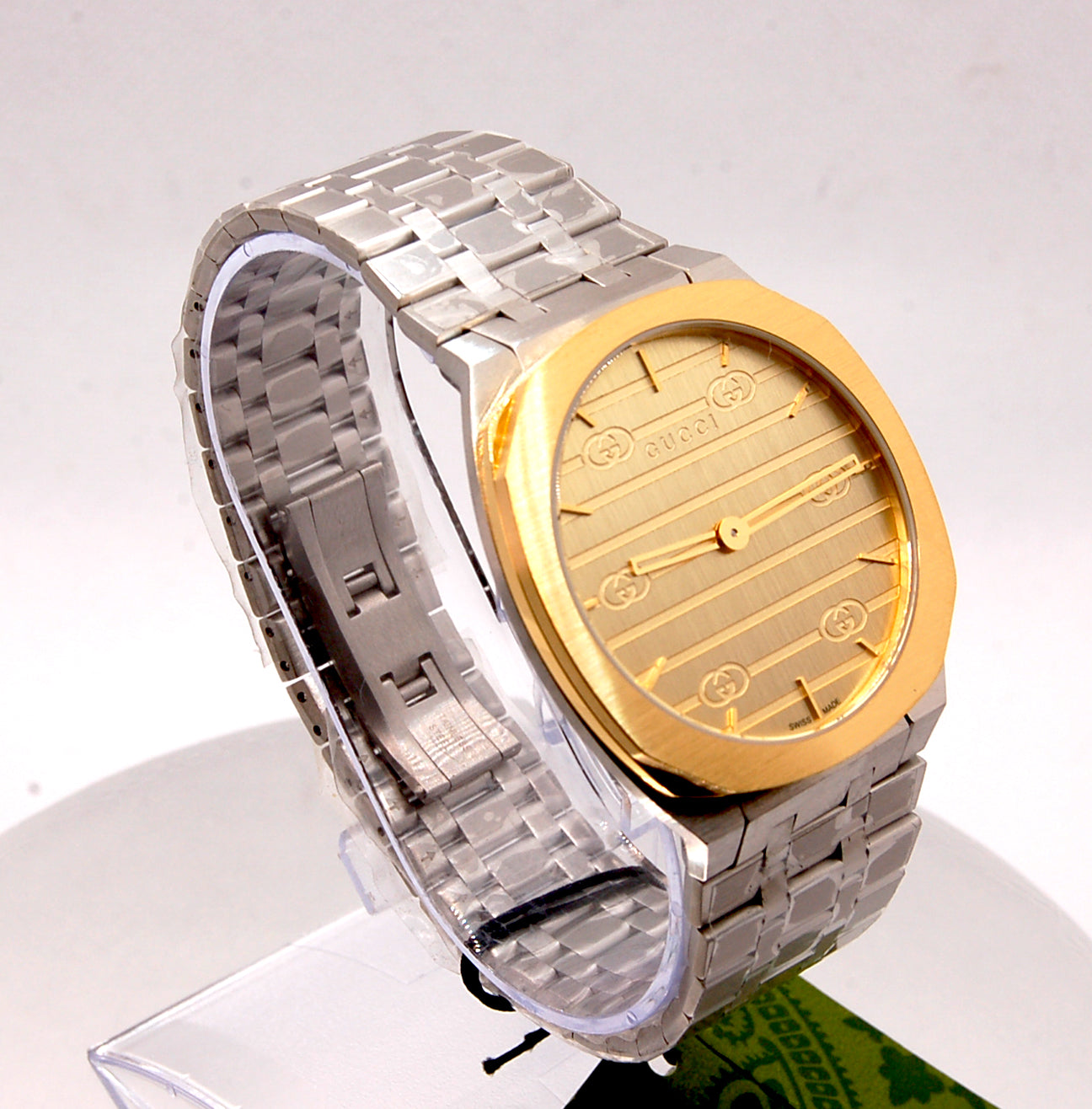 GUCCI 25H Gold/Steel Quartz Watch for Men/Unisex - YA163405