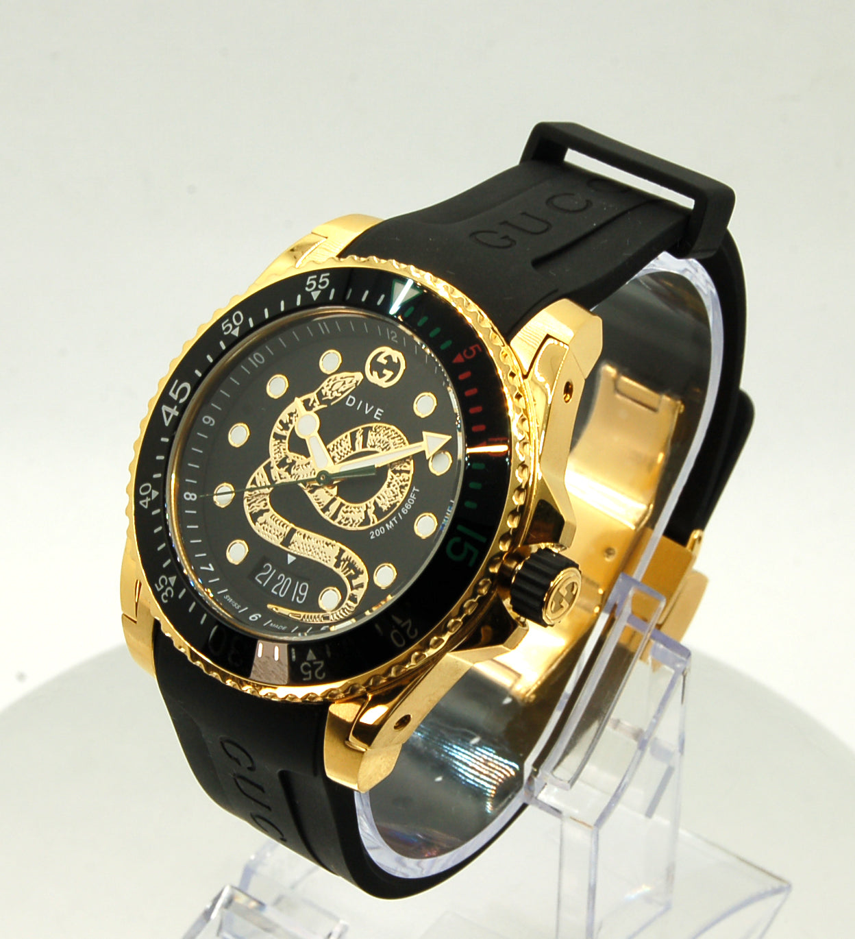 GUCCI MEN'S/Unisex Quartz Watch Model: GUCCIDIVE - YA136219 45mm