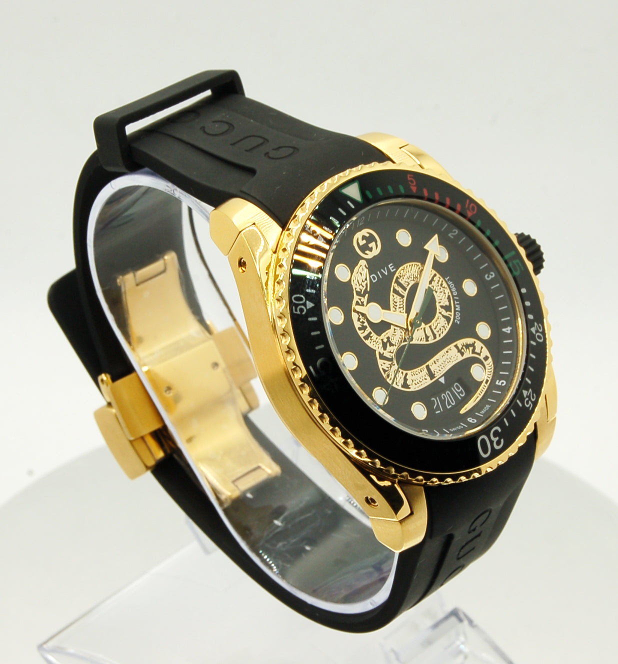 GUCCI MEN'S/Unisex Quartz Watch Model: GUCCIDIVE - YA136219 45mm