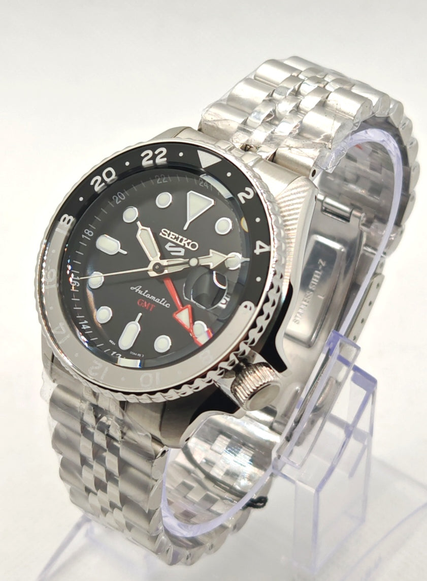 SEIKO 5 GMT SSK001K1 – Orologio Automatico Uomo Nero | TikAworld