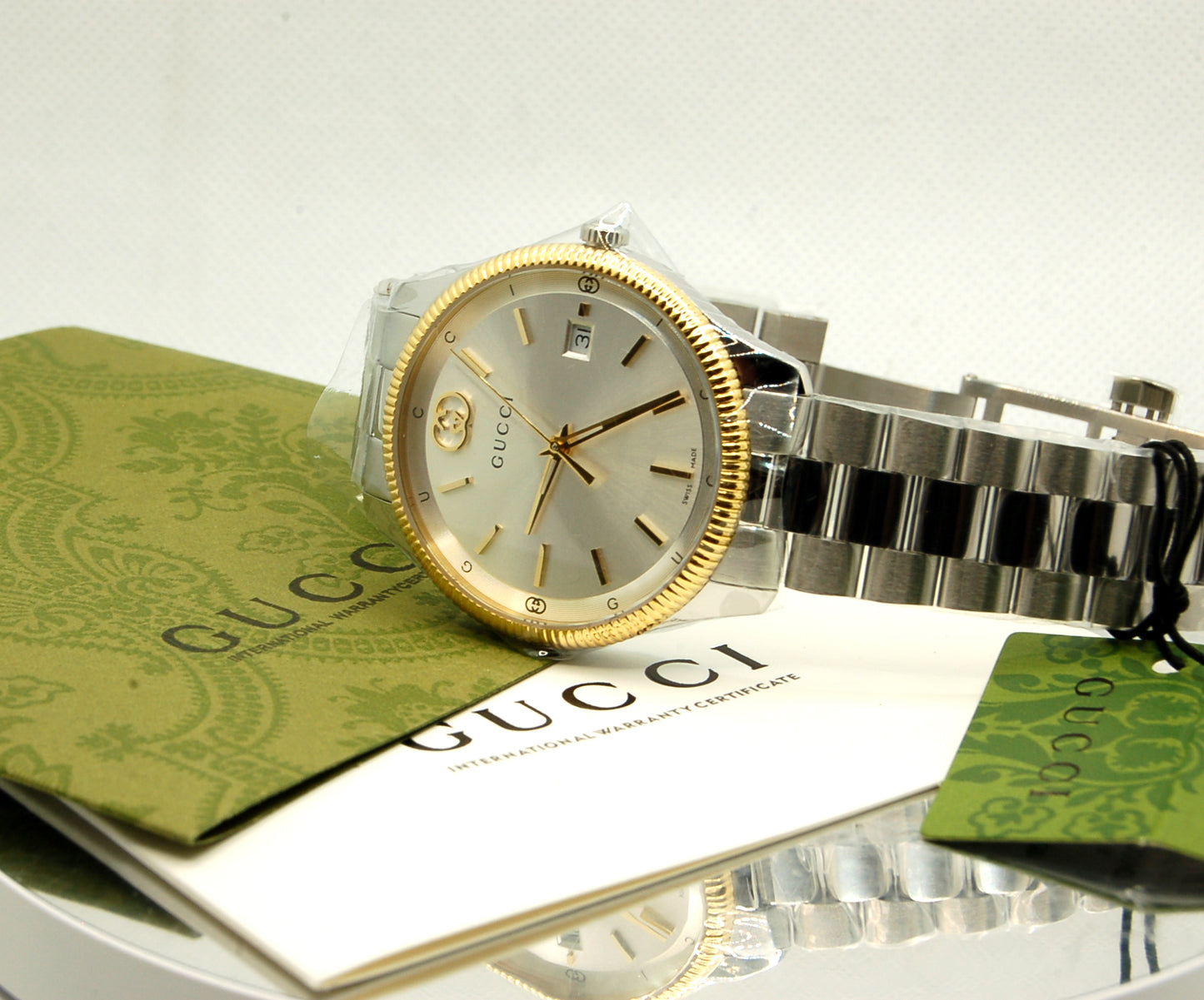 GUCCI men's/unisex quartz watch, model G-Timeless, gold/steel - YA1264233