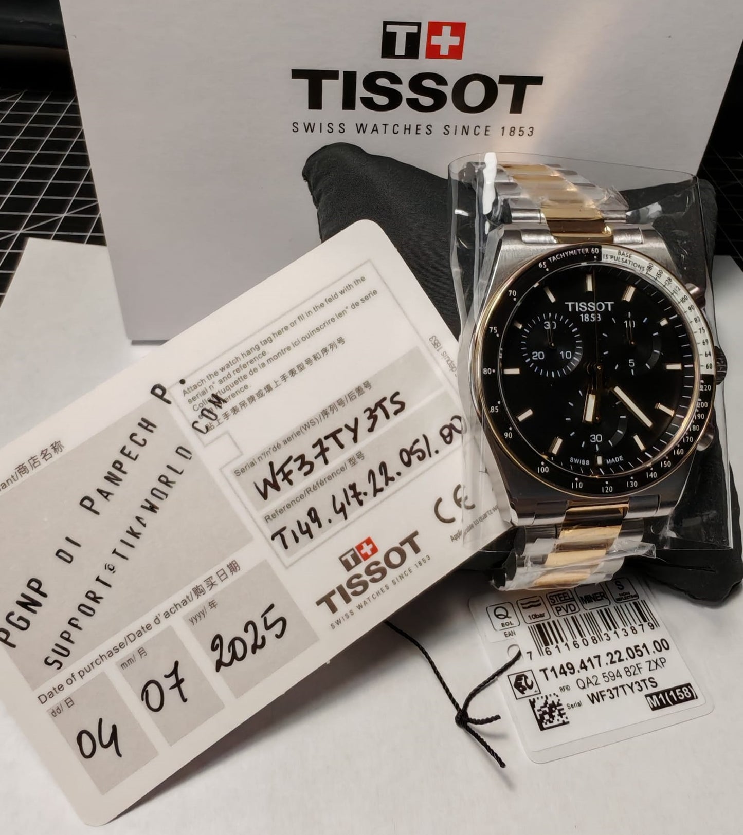 TISSOT orologio UOMO al quarzo mod. PR516 CHRONOGRAPH - T149.417.22.051.00