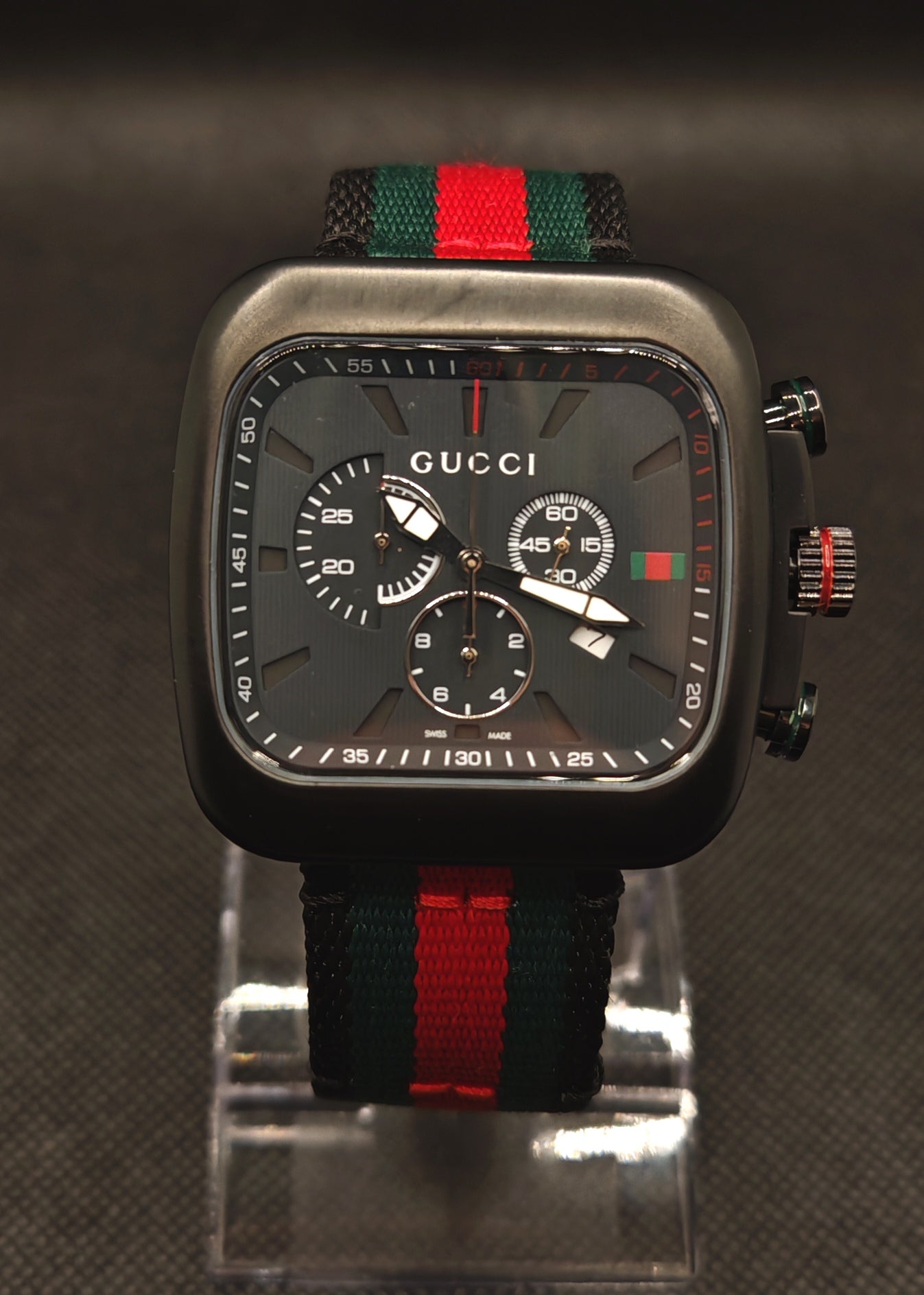 GUCCI orologio per UOMO al quarzo mod. COUPE Nero/Tessuto - YA131202