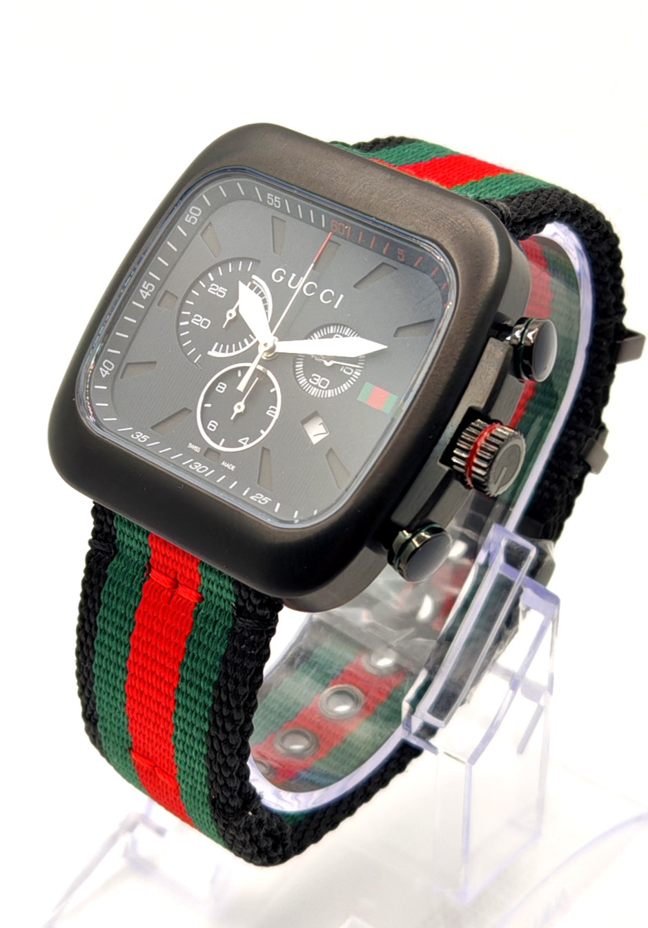 GUCCI orologio per UOMO al quarzo mod. COUPE Nero/Tessuto - YA131202