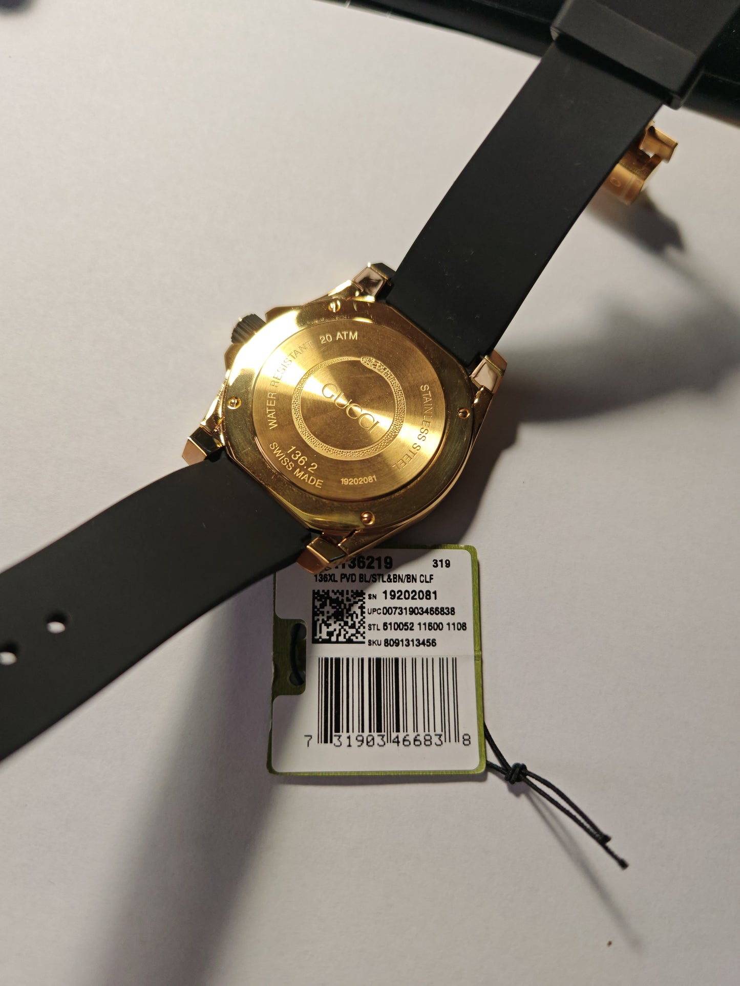 GUCCI MEN'S/Unisex Quartz Watch Model: GUCCIDIVE - YA136219 45mm