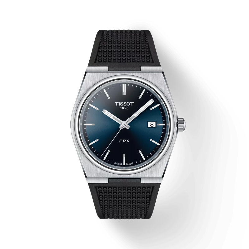 TISSOT PRX 40mm Men's Quartz Watch - T137.410.11.041.00 Rubber | tikAworld