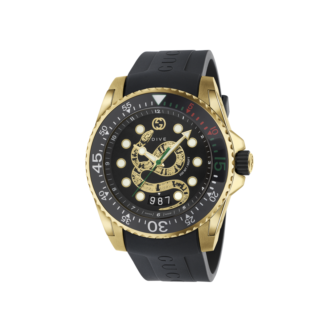 GUCCI MEN'S/Unisex Quartz Watch Model: GUCCIDIVE - YA136219 45mm