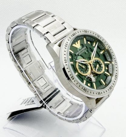 EMPORIO ARMANI AR60053 – Orologio Automatico Uomo Meccanico Scheletrato Verde | tikAworld