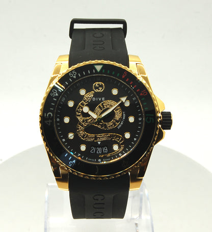 GUCCI MEN'S/Unisex Quartz Watch Model: GUCCIDIVE - YA136219 45mm