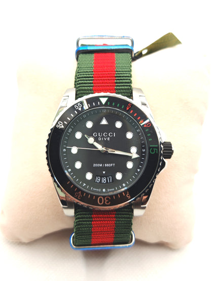GUCCI Men's DIVE Watch Black/Fabric - YA136209 | tikAworld
