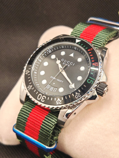 GUCCI Men's DIVE Watch Black/Fabric - YA136209 | tikAworld