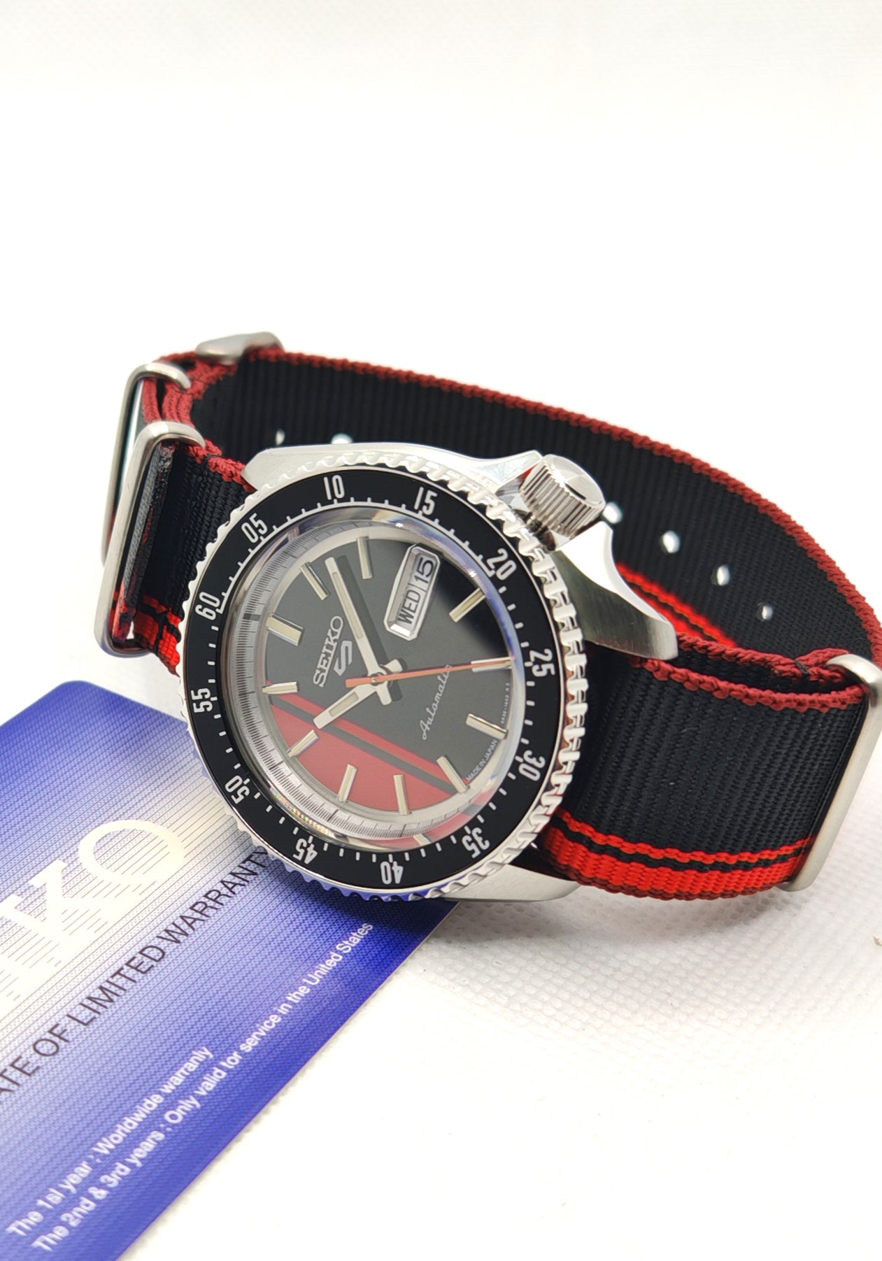 SEIKO SRPK71K1 disteso con warranty card