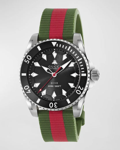 GUCCI Men's DIVE Watch Black/Fabric - YA136209 | tikAworld
