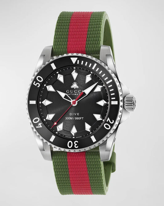 GUCCI orologio UOMO  DIVE Nero/Tessuto - YA136209 | tikAworld