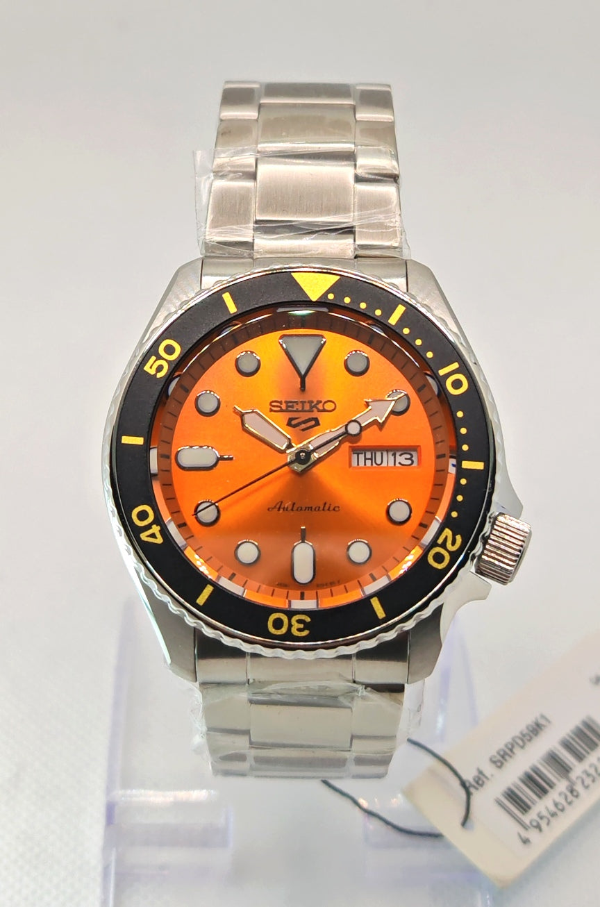 SEIKO 5 Sports SRPD59K1 – Orologio Automatico Uomo Arancione | tikAworld