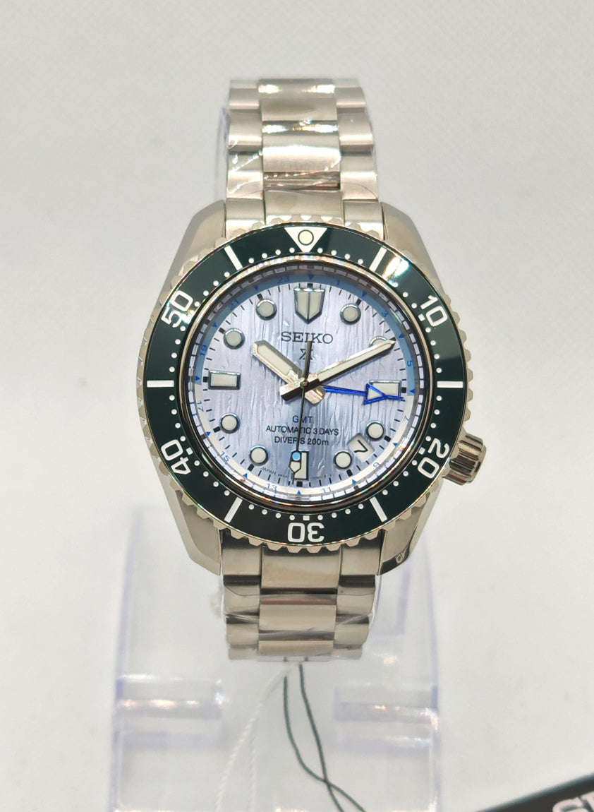 SEIKO PROSPEX Save the Ocean "Blue Glacier" GMT SPB385J1 – Edizione Limitata 110° Anniversario | tikAworld