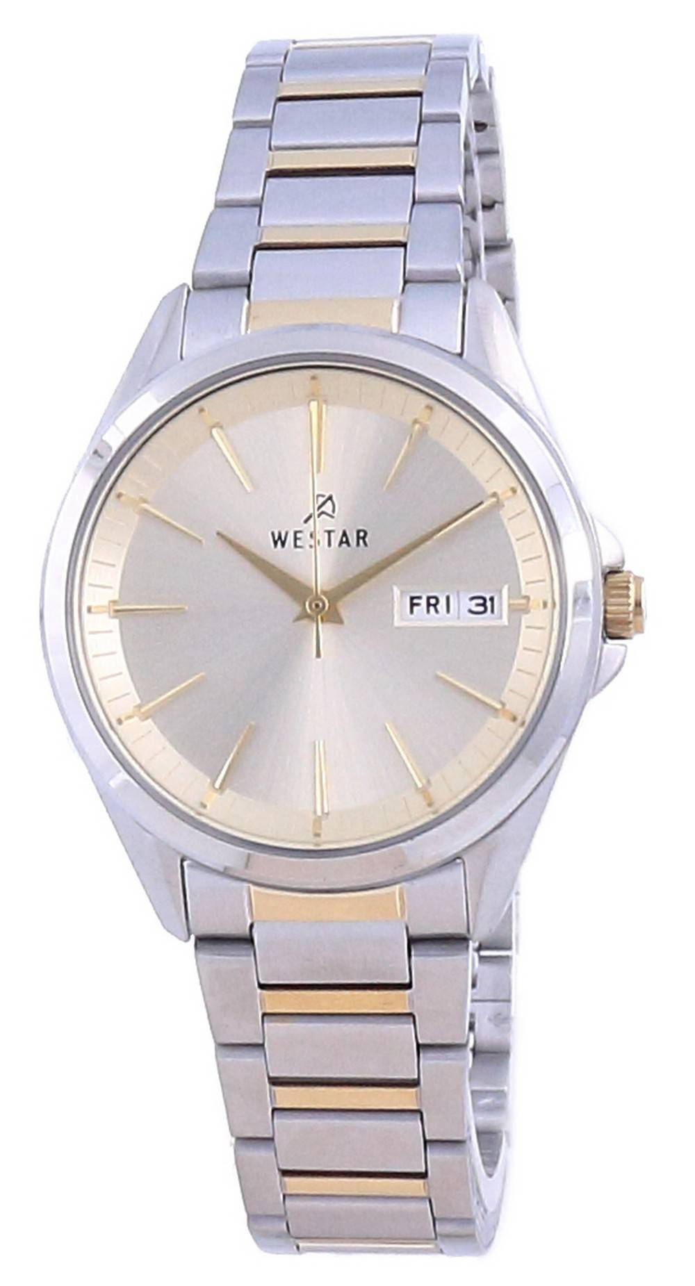 Westar Champagne Dial Two Tone Stainless Steel Quartz 40212 CBN 102 Women's Watch