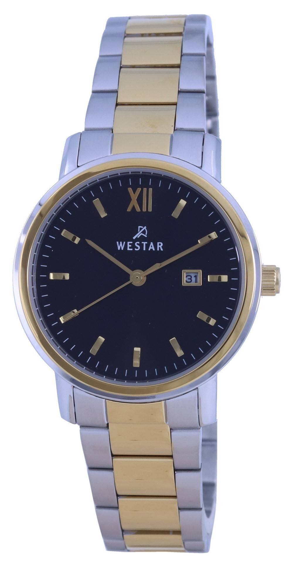 Westar Black Two Tone Stainless Steel Quartz 40245 CBN 103 Women's Watch