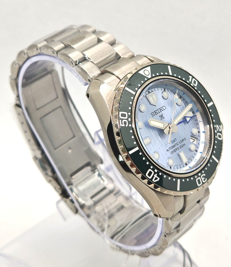 SEIKO PROSPEX Save the Ocean "Blue Glacier" GMT SPB385J1 – Edizione Limitata 110° Anniversario | tikAworld