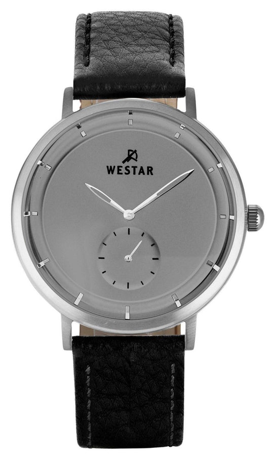 Westar Profile Leather Strap Gray Dial Quartz 50246STN106 Men's Watch