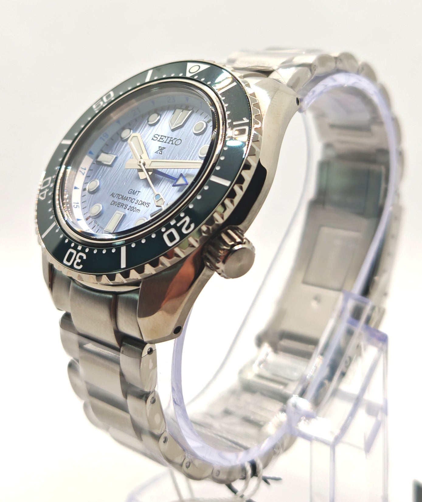 SEIKO PROSPEX Save the Ocean "Blue Glacier" GMT SPB385J1 – Edizione Limitata 110° Anniversario | tikAworld