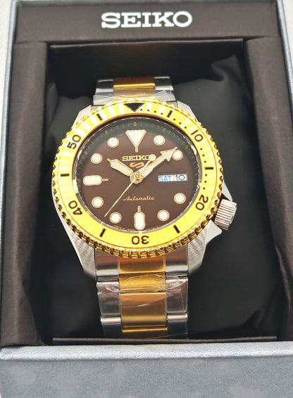 SEIKO SRPK24 con scatola vista frontale