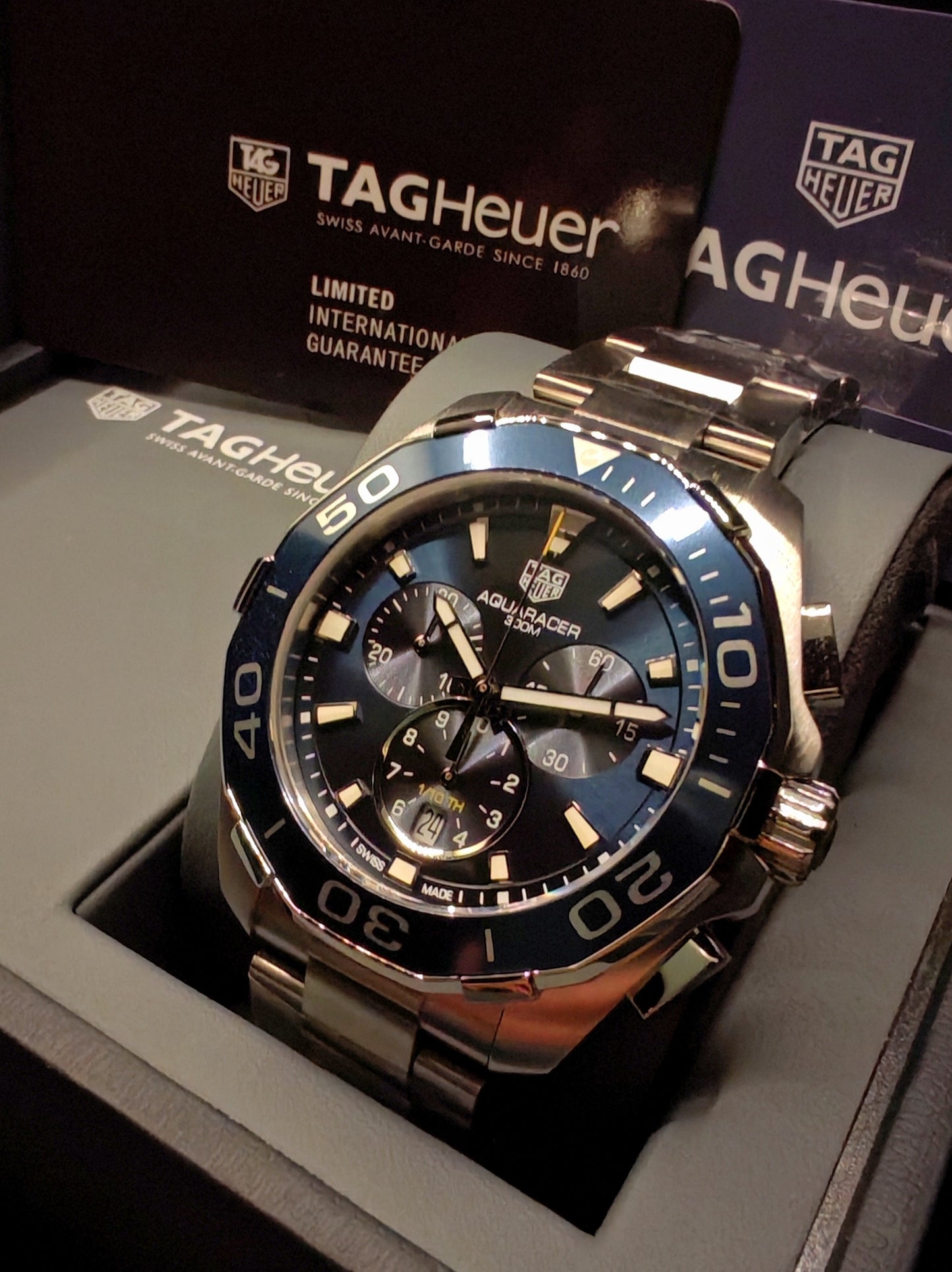 TAG HEUER AQUARACER – Orologio Uomo Quarzo Quadrante Blu | tikAworld