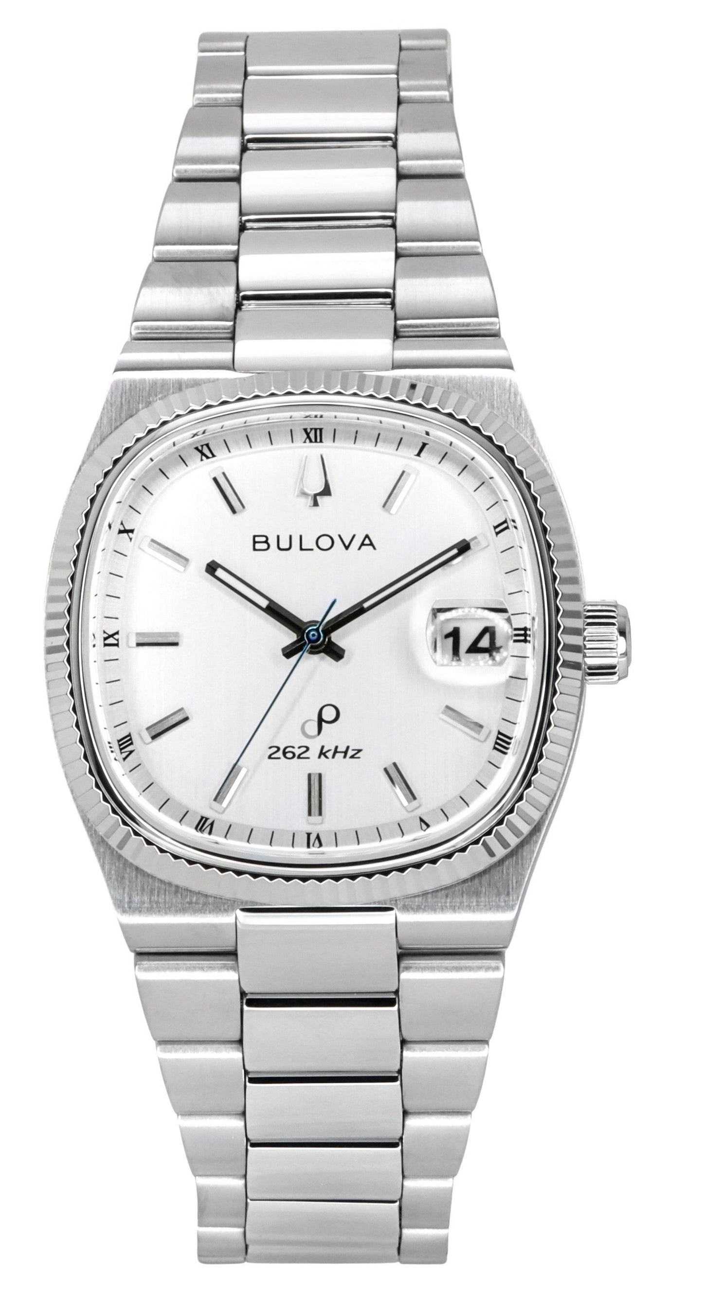 Bulova Classic Super Seville 262kHz Precisionist Stainless Steel Bracelet Silver Dial Quartz 96B444 Men's Watch