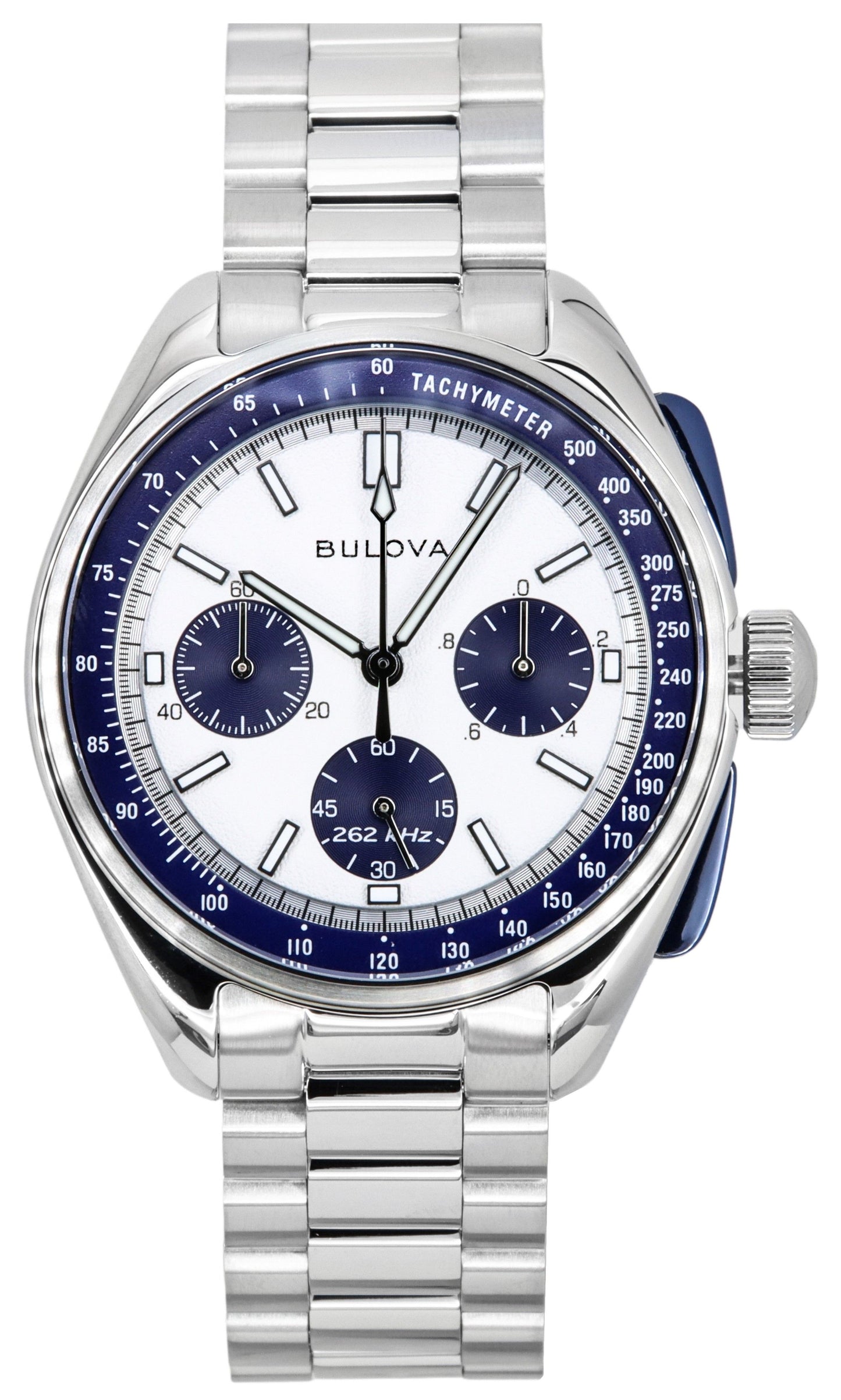 Bulova Lunar Pilot Archive Series Special Edition Chronograph Silver Dial Quartz 98K112 Men's Watch With Extra Strap