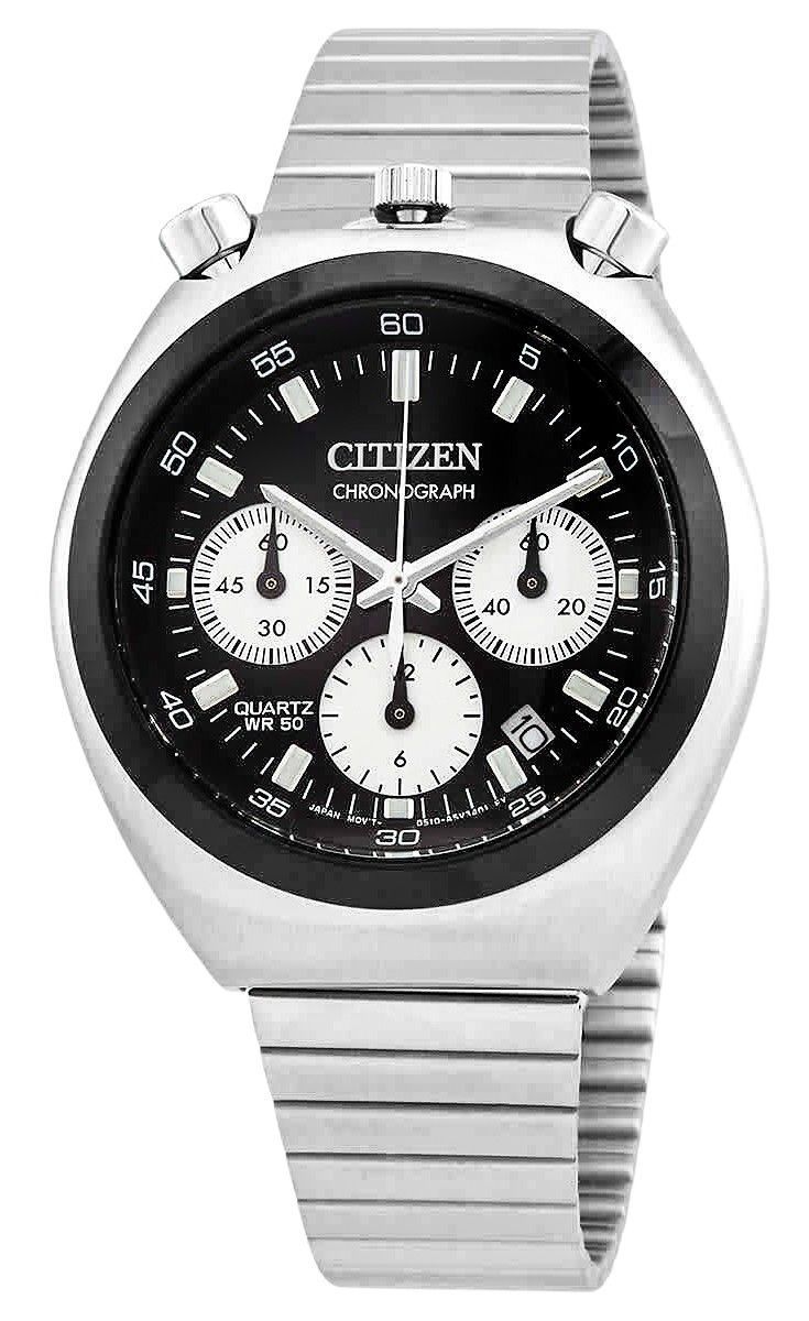 Citizen Chronograph Stainless Steel Black Dial Quartz AN3660-81E Men's Watch