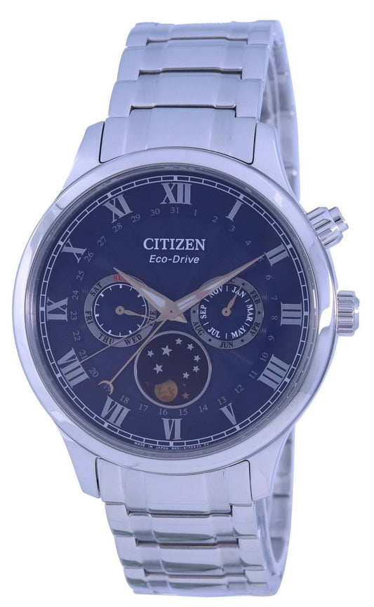 Citizen Moon Phase Blue Dial Stainless Steel Eco-Drive AP1050-81L Men's Watch