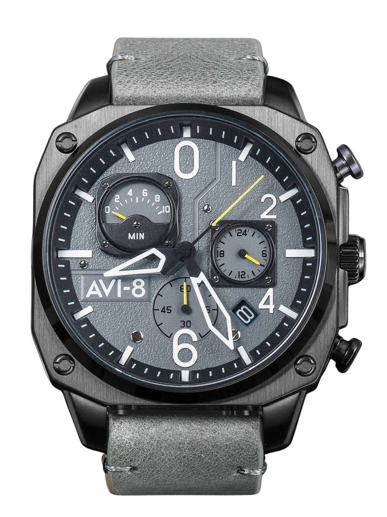 AVI-8 Hawker Hunter Retrograde Chronograph Sea Grey Dial Quartz AV-4052-03 Men's Watch