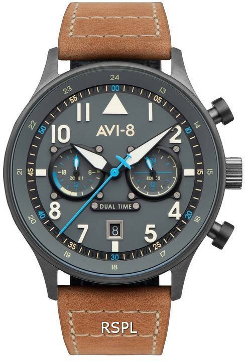 AVI-8 Hawker Hurricane Carey Dual Time Orissa Grey Dial Quartz AV-4088-04 Men's Watch