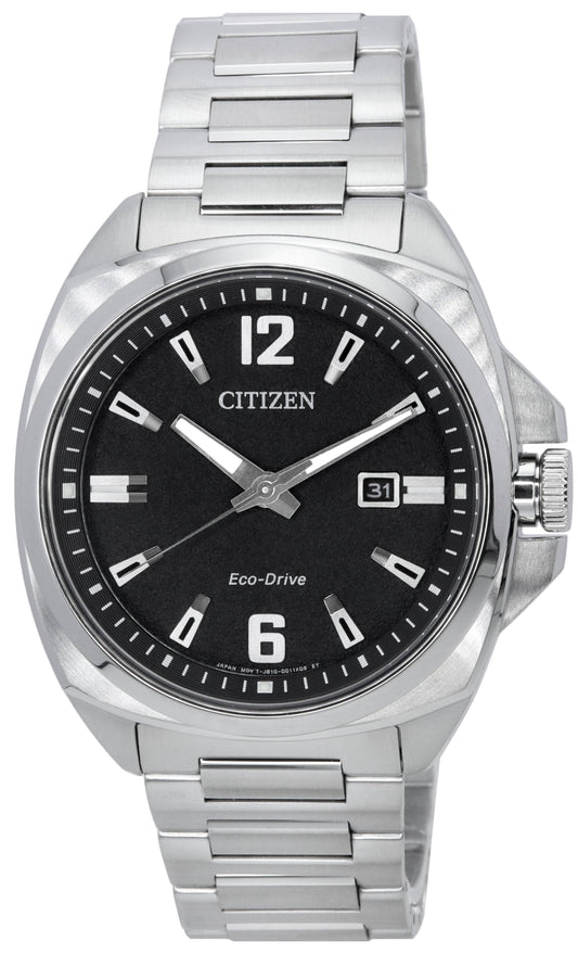 Citizen Endicott Stainless Steel Black Dial Eco-Drive AW1720-51E 100M Men's Watch