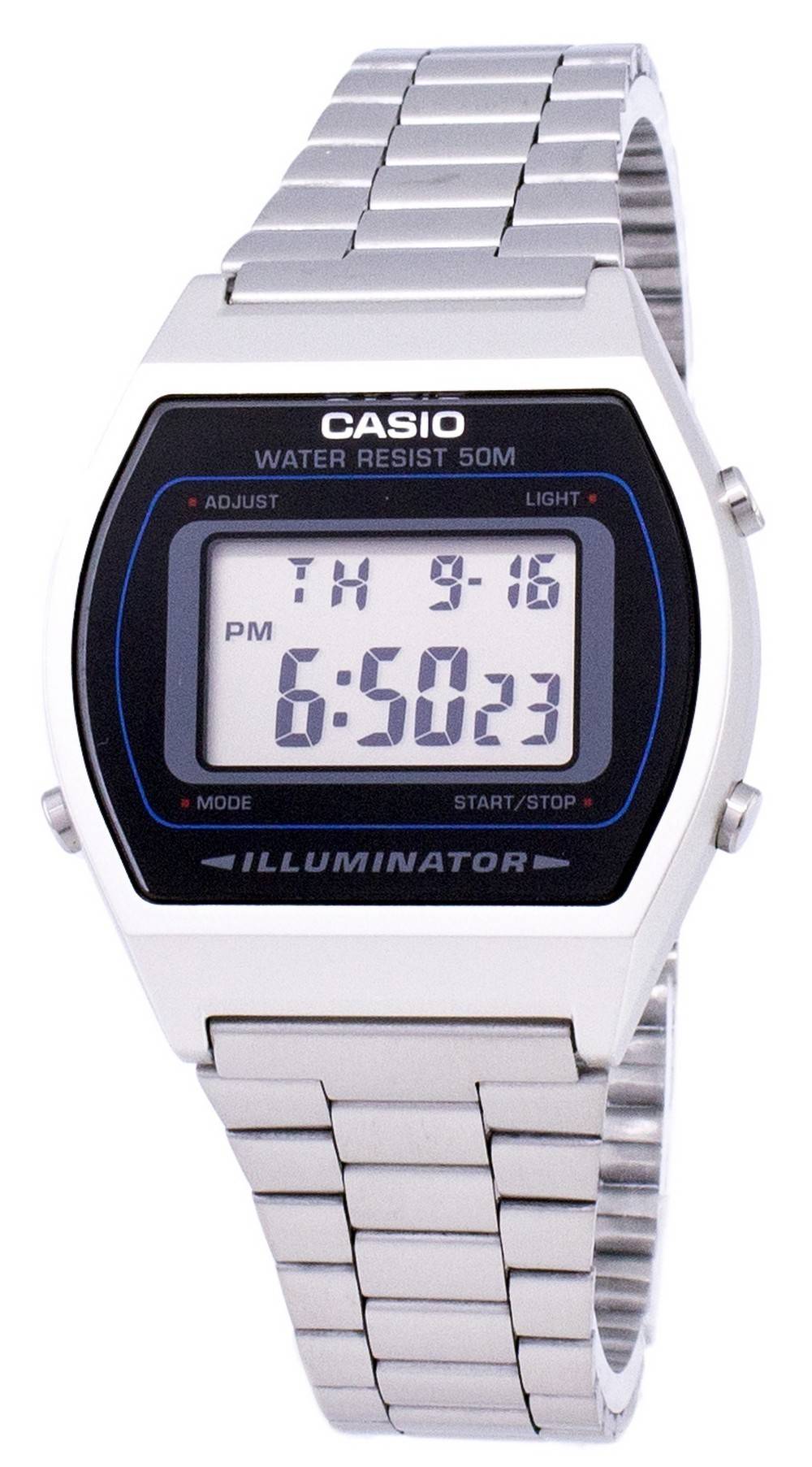 Casio Digital Quartz Stainless Steel Illuminator B640WD-1AVDF B640WD-1AV Unisex Watch