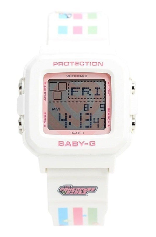 Casio Baby-G Plus The Powerpuff Girls Collaboration Digital Quartz BGD-10KPP-7 100M Women's Watch With Special Holder