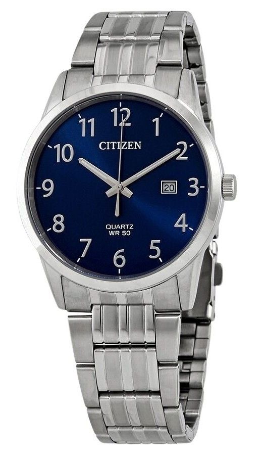 Citizen Stainless Steel Blue Dial Quartz BI5000-52L Men's Watch