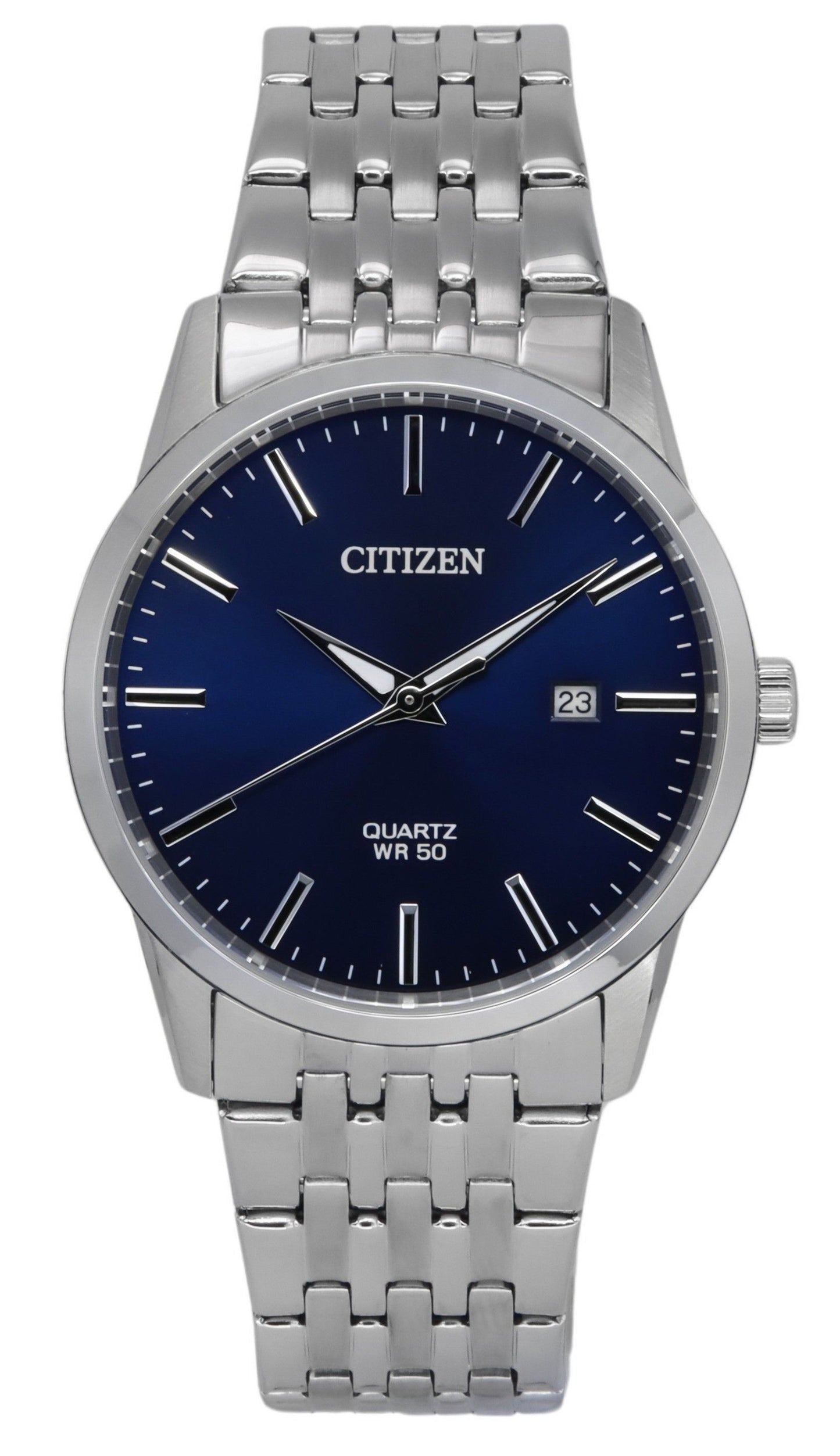 Citizen Stainless Steel Bracelet Midnight Blue Dial Quartz BI5000-87L Men's Watch