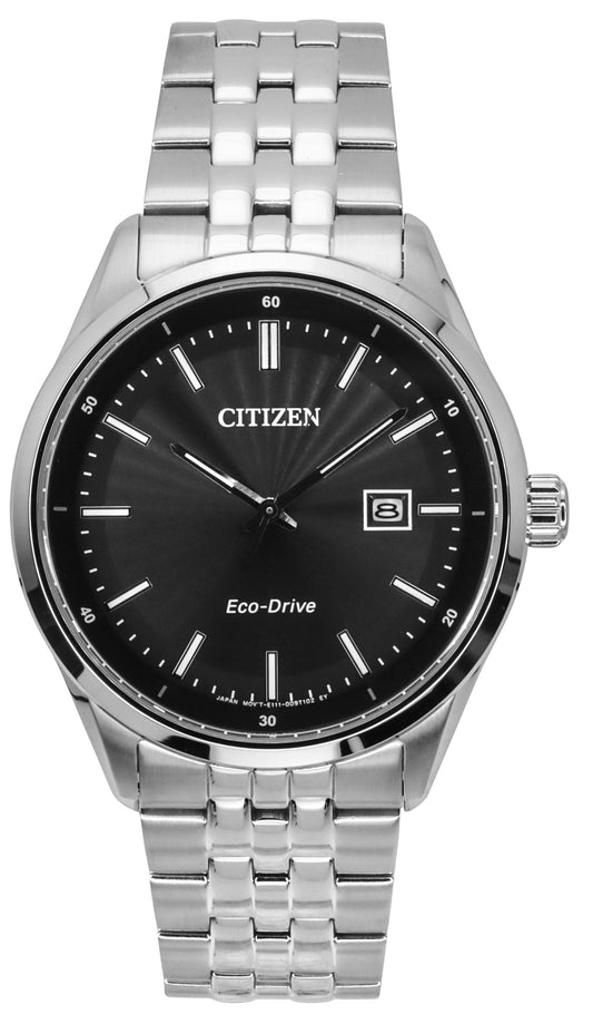 Citizen Eco-Drive Stainless Steel Black Dial BM7560-59E 100M Men's watch