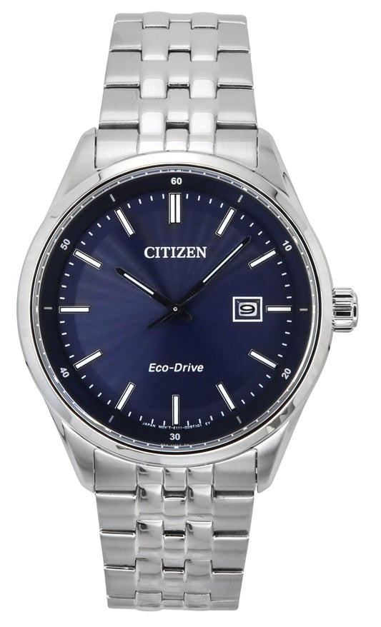 Citizen Eco-Drive Stainless Steel Blue Dial BM7560-59L 100M Men's Watch