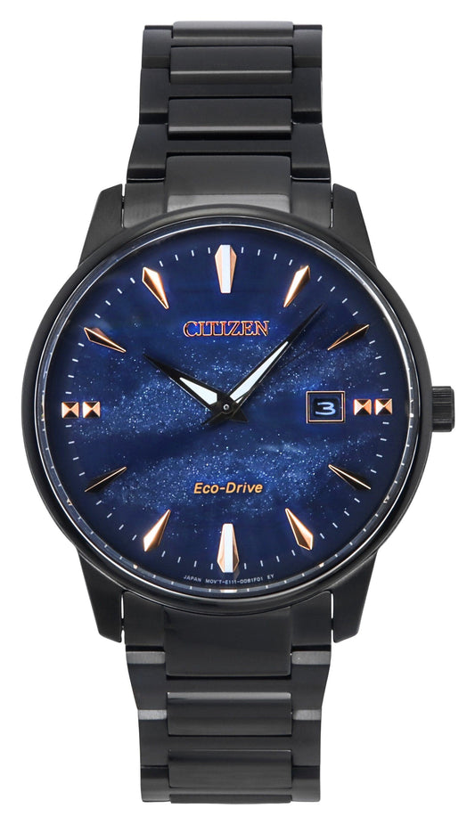 Citizen Pair Eco-Drive Stainless Steel Blue Dial BM7595-89L Men's Watch