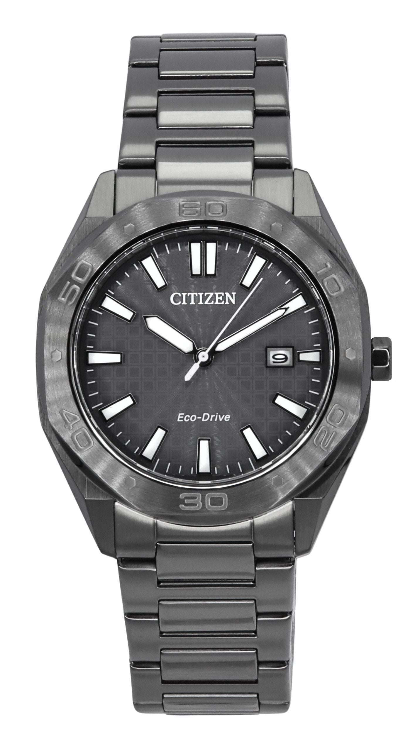 Citizen Eco-Drive Stainless Steel Grey Dial BM7637-81H 100M Men's Watch