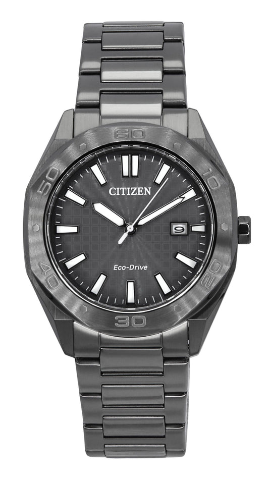 Citizen Eco-Drive Stainless Steel Gray Dial BM7637-81H 100M Men's Watch