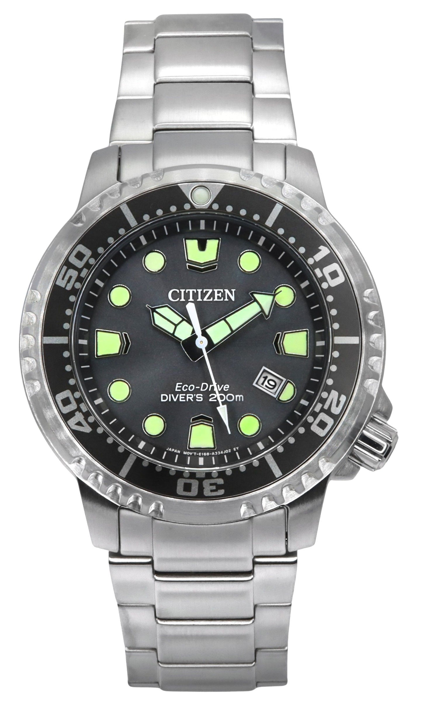 Citizen Promaster Dive Eco-Drive Stainless Steel Gray Dial Diver's BN0167-50H 200M Men's Watch