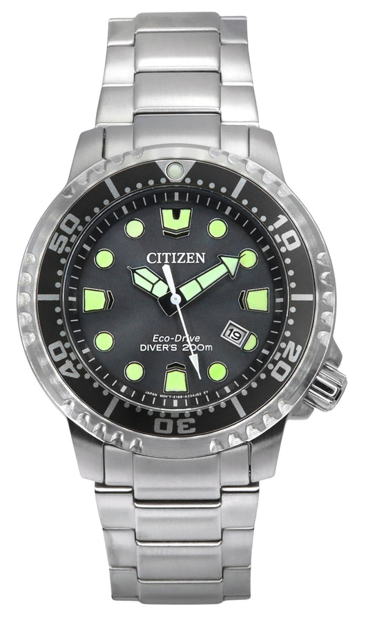 Citizen Promaster Dive Eco-Drive Stainless Steel Grey Dial Diver's BN0167-50H 200M Men's Watch